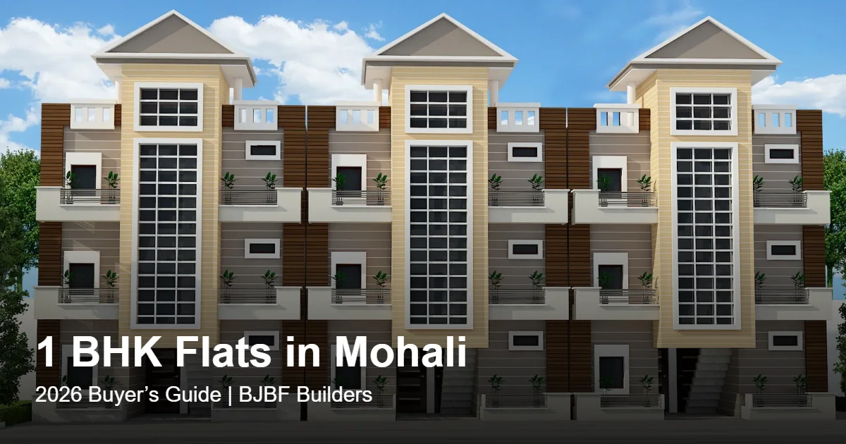 1 BHK flats in Mohali - modern residential apartment building